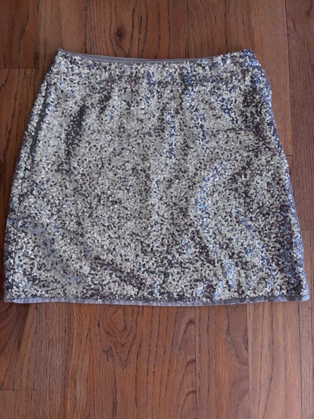 H&M Girls Silver Sequin Party Mini Skirt 11-12Y